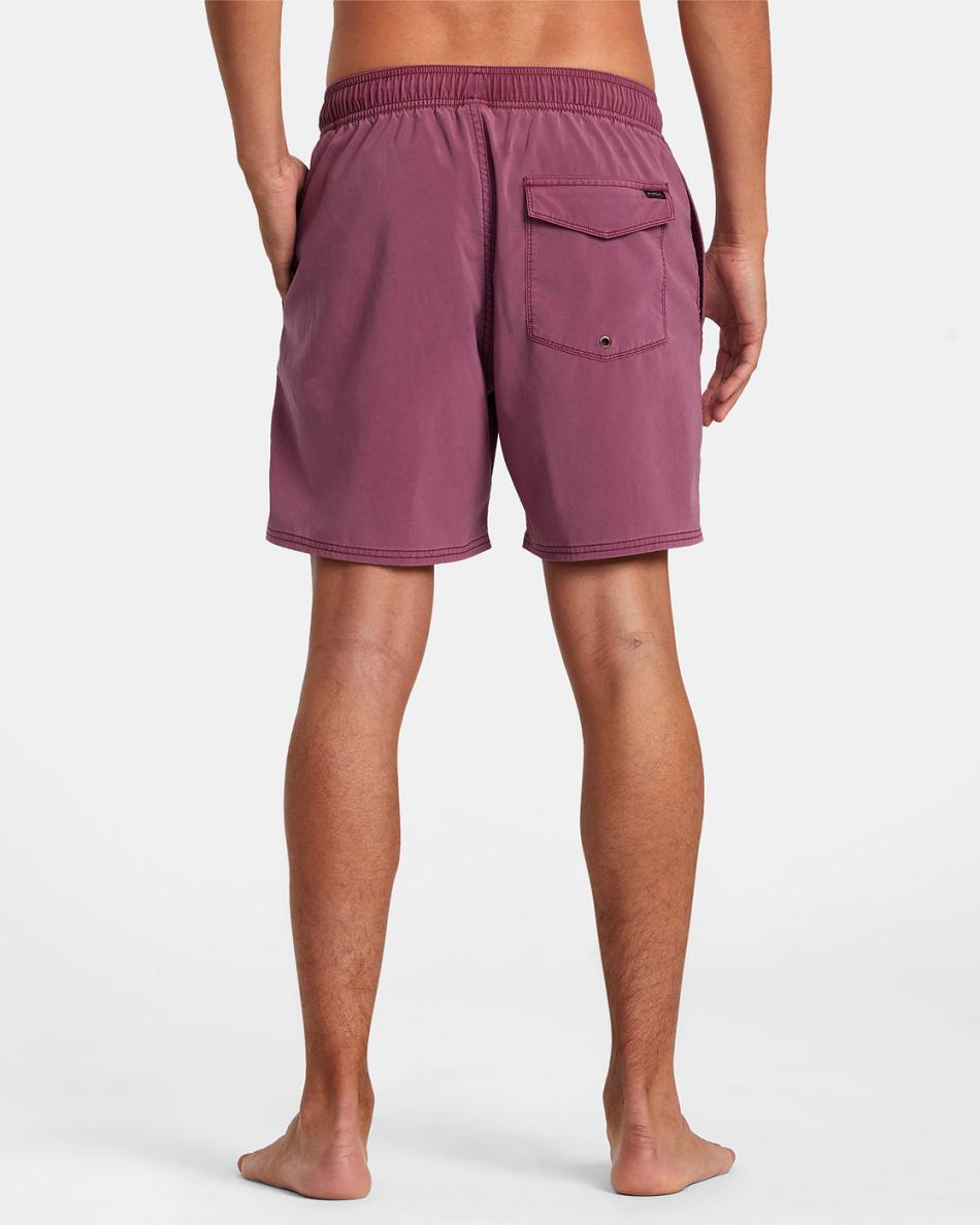 Light Purple Rvca Pigment Elastic 17 Men's Shorts | ZUSMJ72669