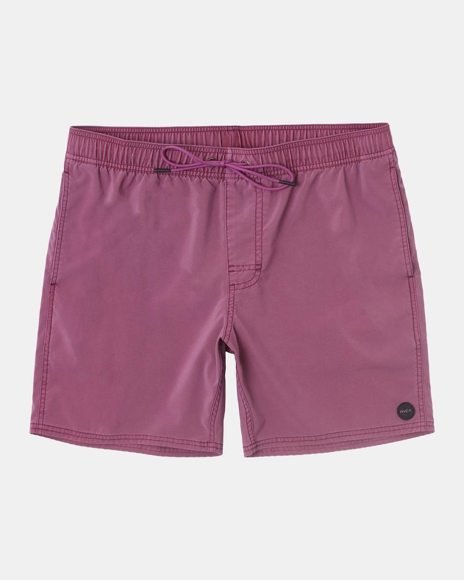 Light Purple Rvca Pigment Elastic 17 Men\'s Shorts | ZUSMJ72669