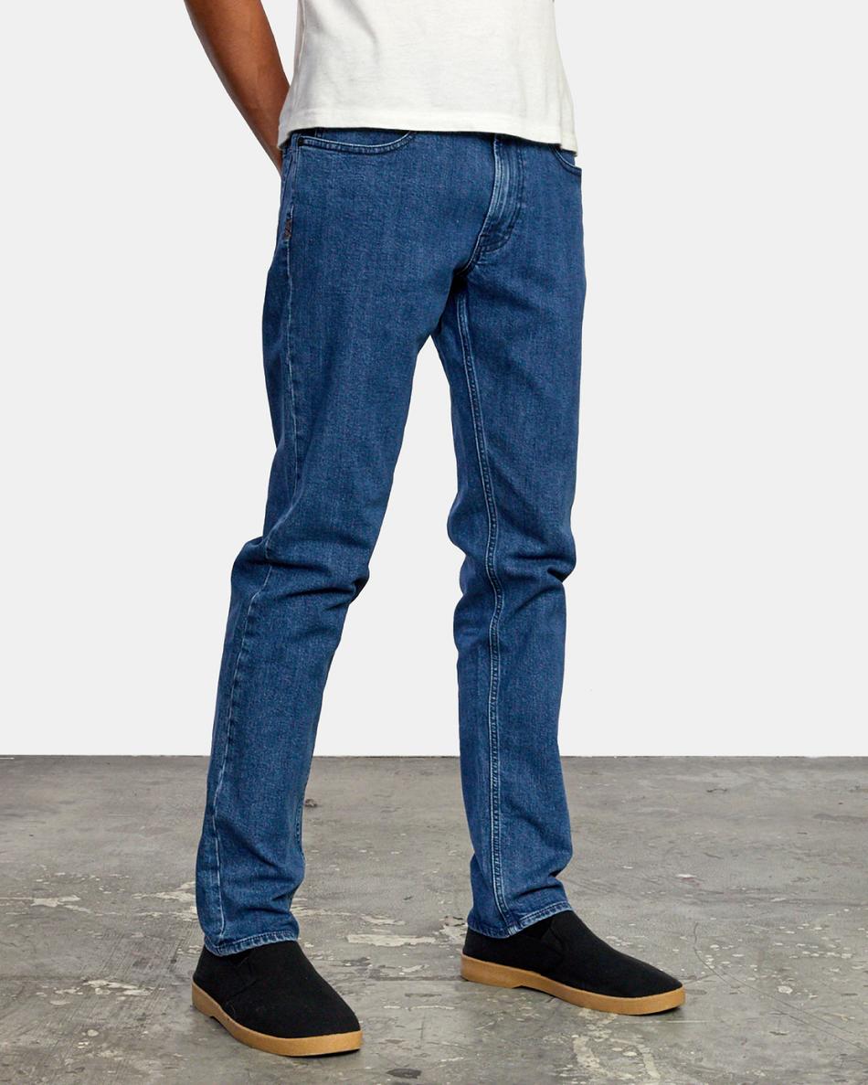 Light Vintage Wash Rvca Daggers Denim Men's Jeans | AUSWC69431