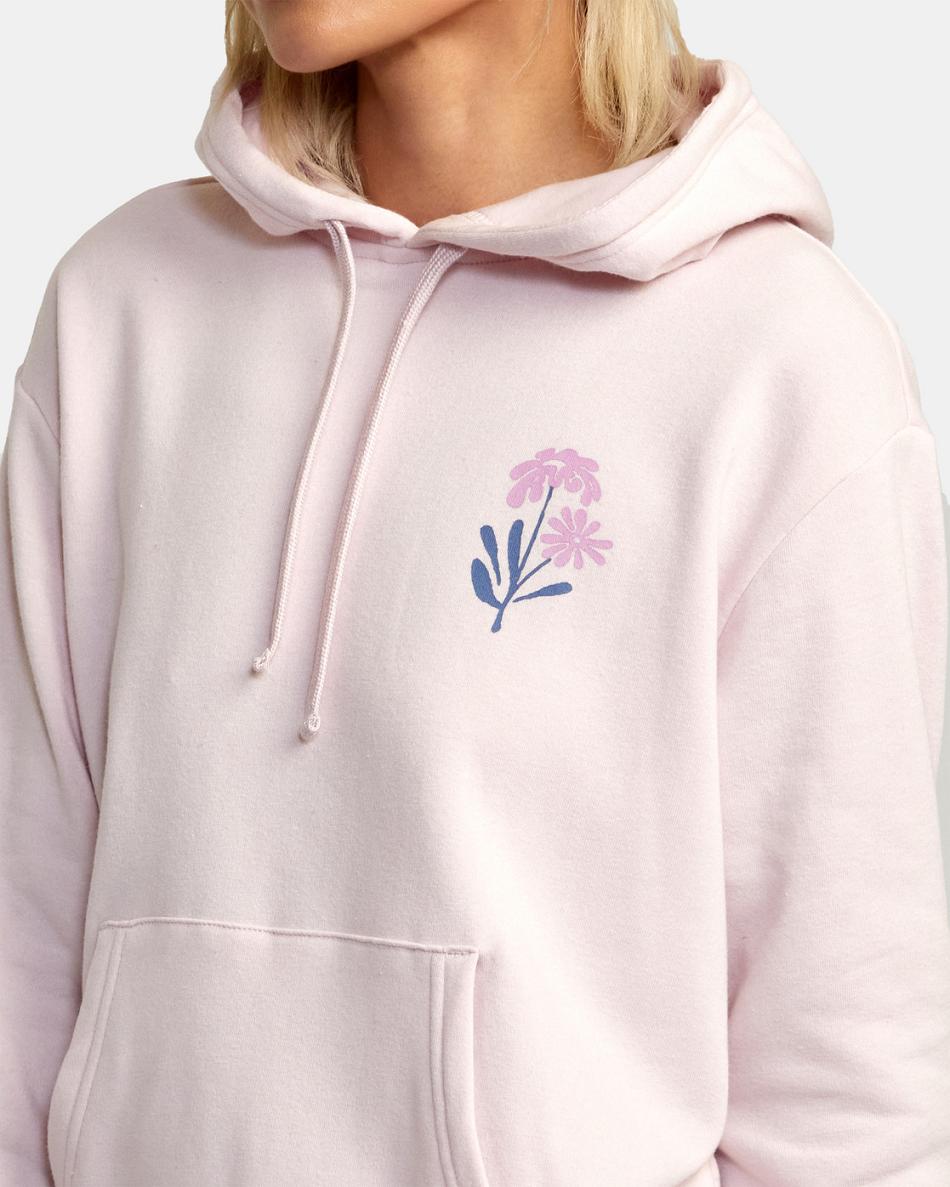 Lilac Rvca Bloomed Radiate Women's Hoodie | USDYB36317