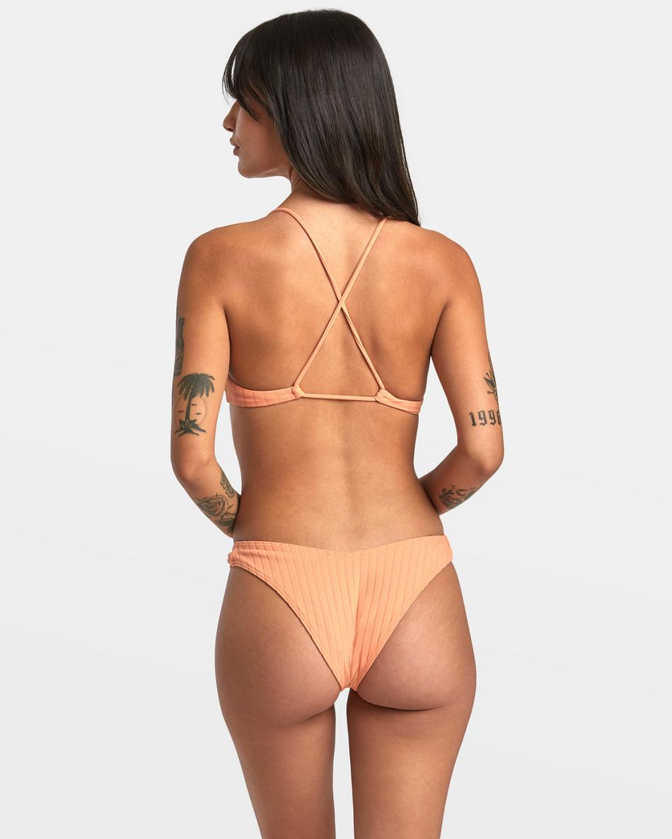 Lilikoi Rvca Wide Rib Crossback Women's Bikini Tops | USCIF63679