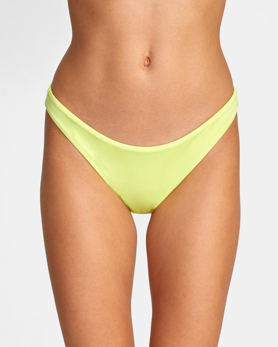 Limeade Rvca Solid Women's Bikini Bottoms | USJZR49611