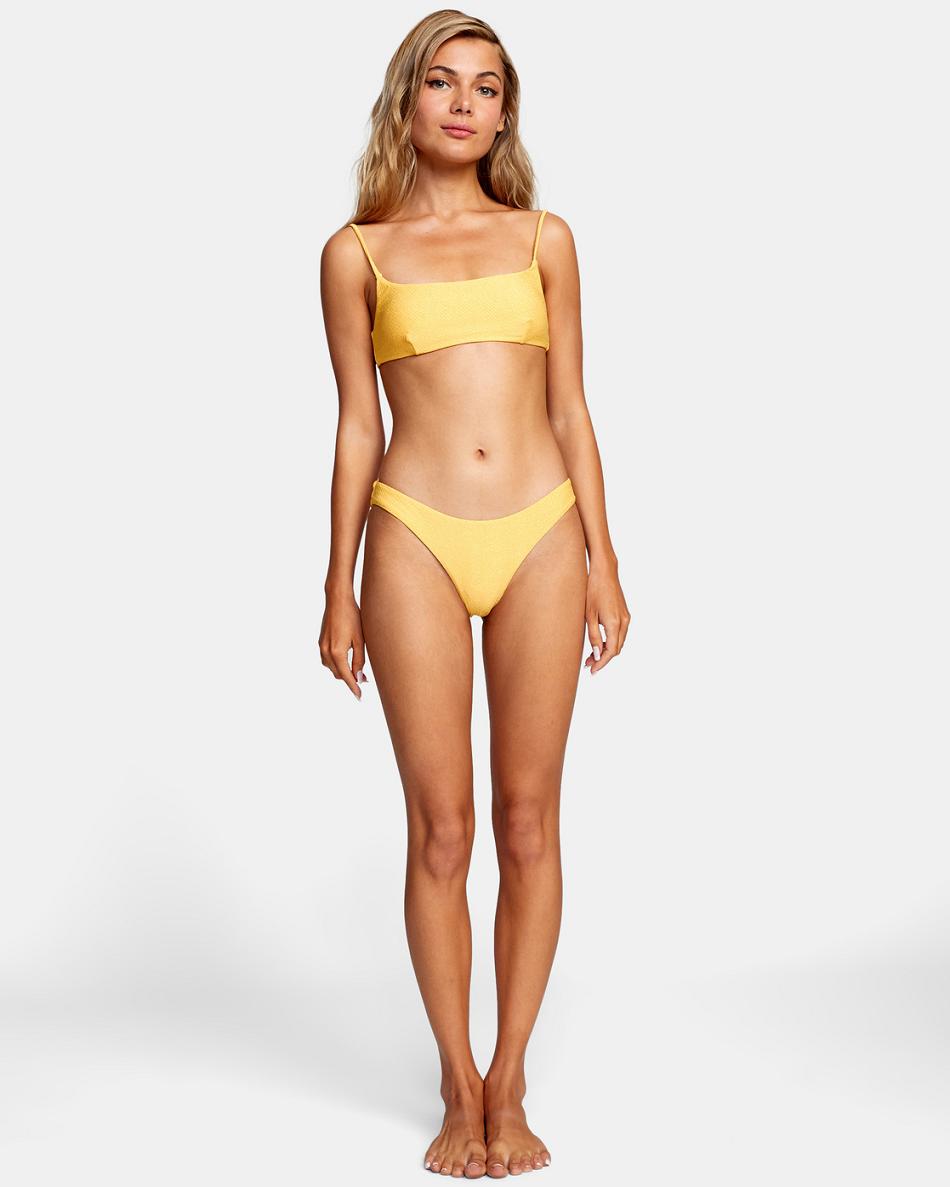 Marigold Rvca Brightside Women's Bikini Tops | USQAV77086