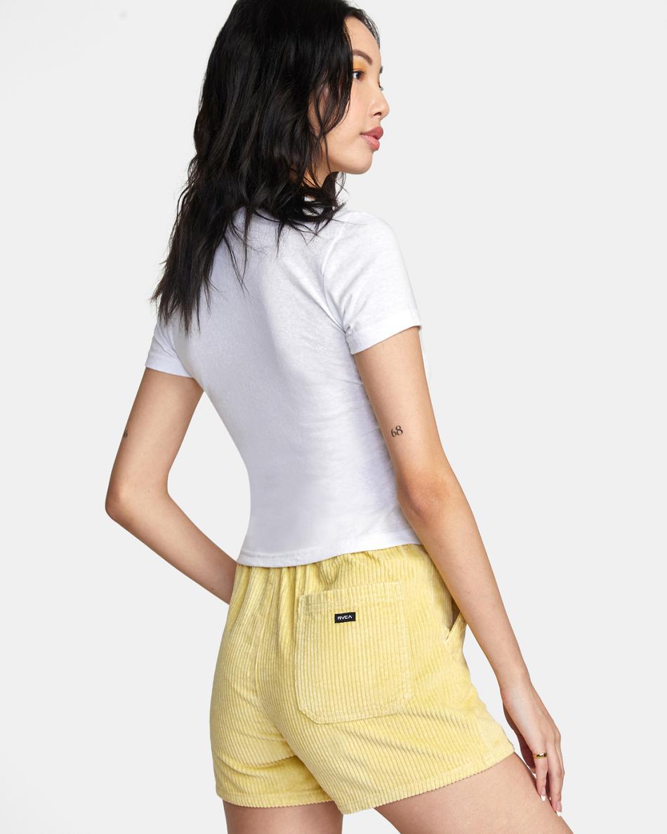 Mellow Yellow Rvca Daylight Corduroy Women's Skirts | QUSUV60724
