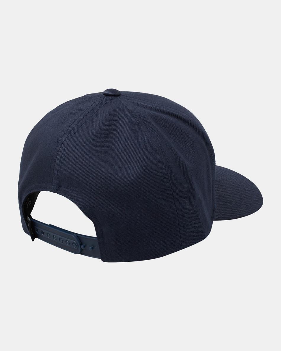 Midnight Navy Rvca Platform Snapback Men's Hats | USJKU39416