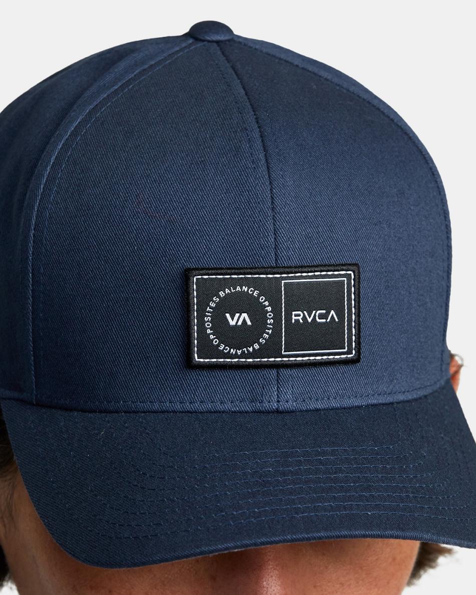 Midnight Navy Rvca Platform Snapback Men's Hats | USJKU39416
