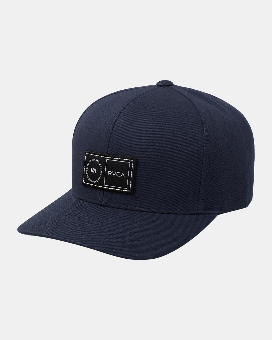 Midnight Navy Rvca Platform Snapback Men\'s Hats | USJKU39416