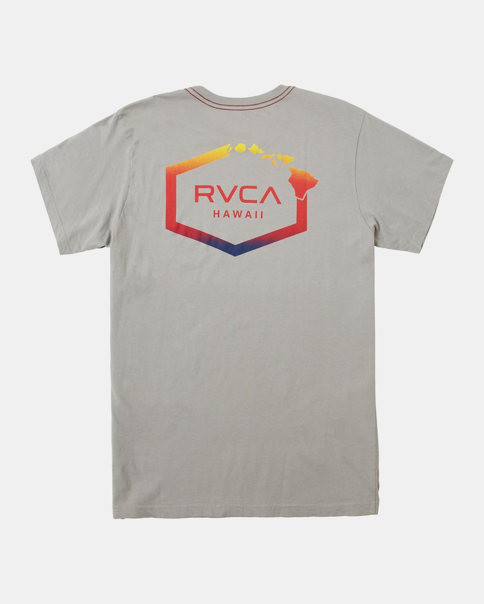 Monument Rvca Hawaii Hex Tee Men's Short Sleeve | MUSFT80873