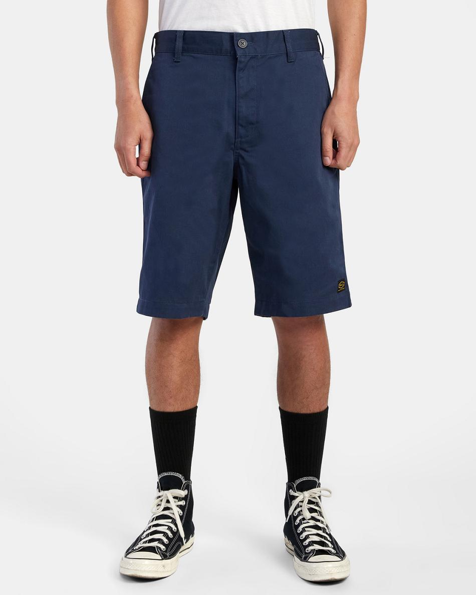 Moody Blue Rvca Americana 22 Men's Shorts | QUSUV70346