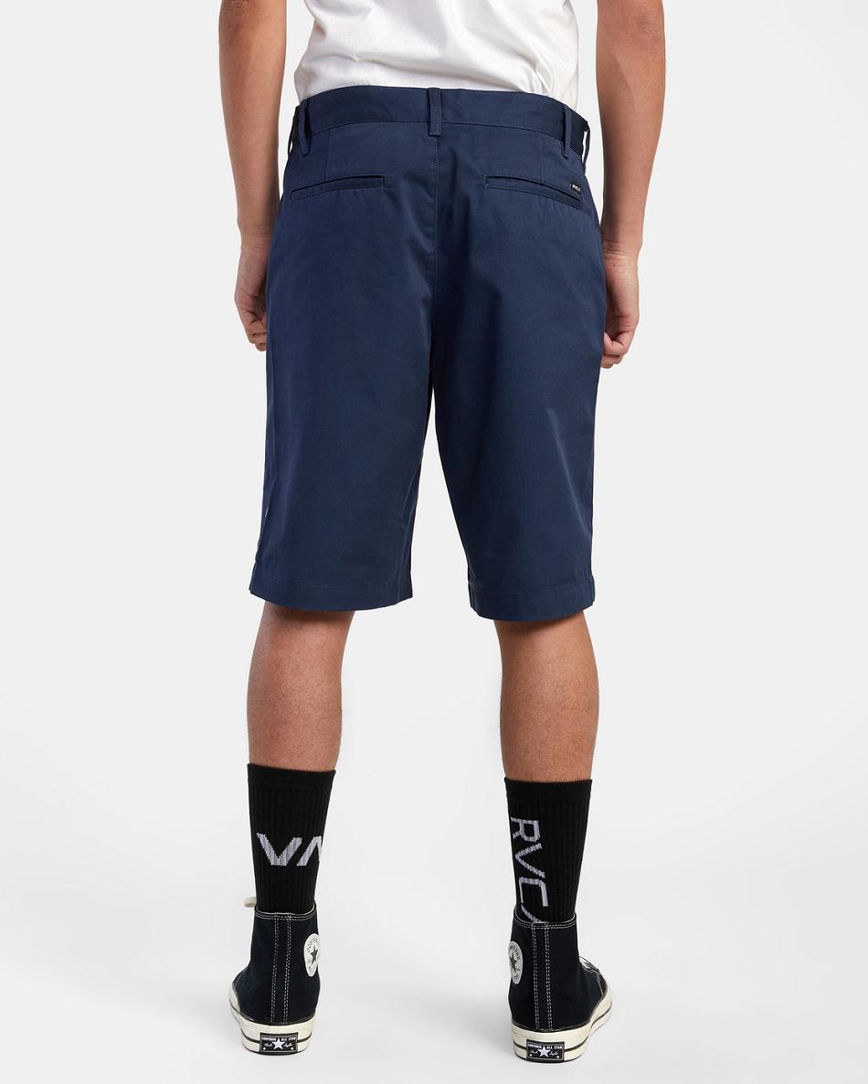 Moody Blue Rvca Americana 22 Men's Shorts | QUSUV70346