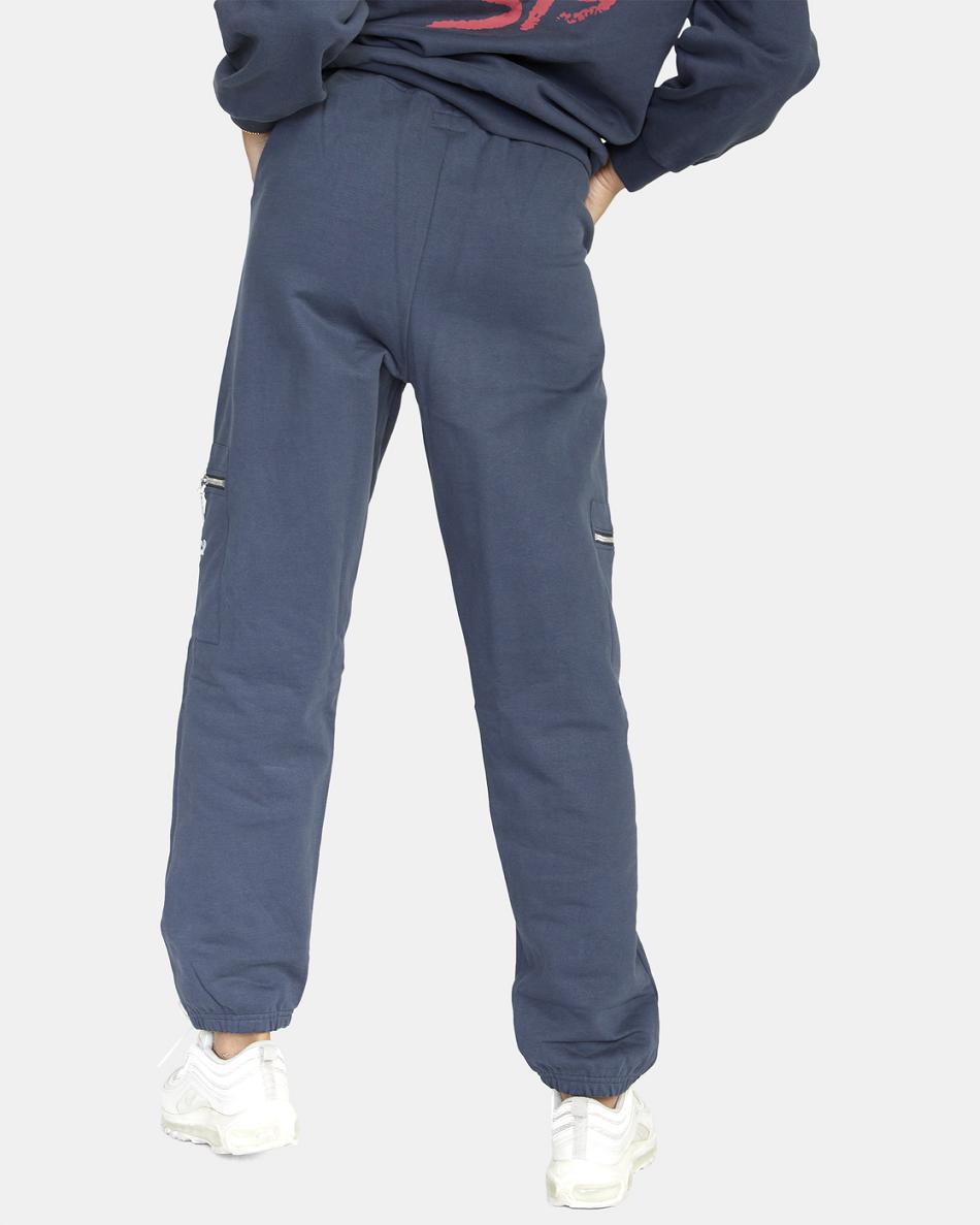 Moody Blue Rvca Maxwell Women's Pants | MUSFT98147