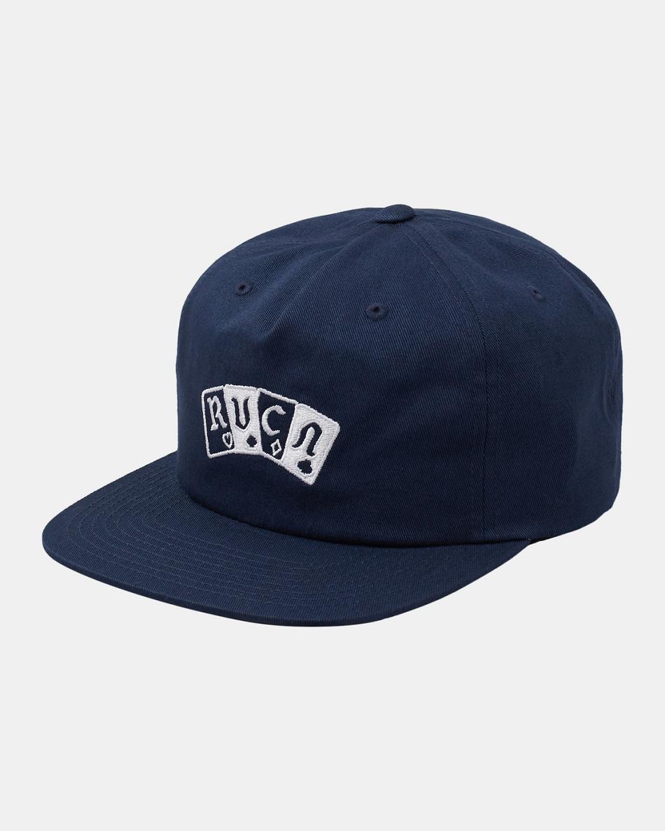 Moody Blue Rvca Vices Snapback Men\'s Hats | USQCS97325