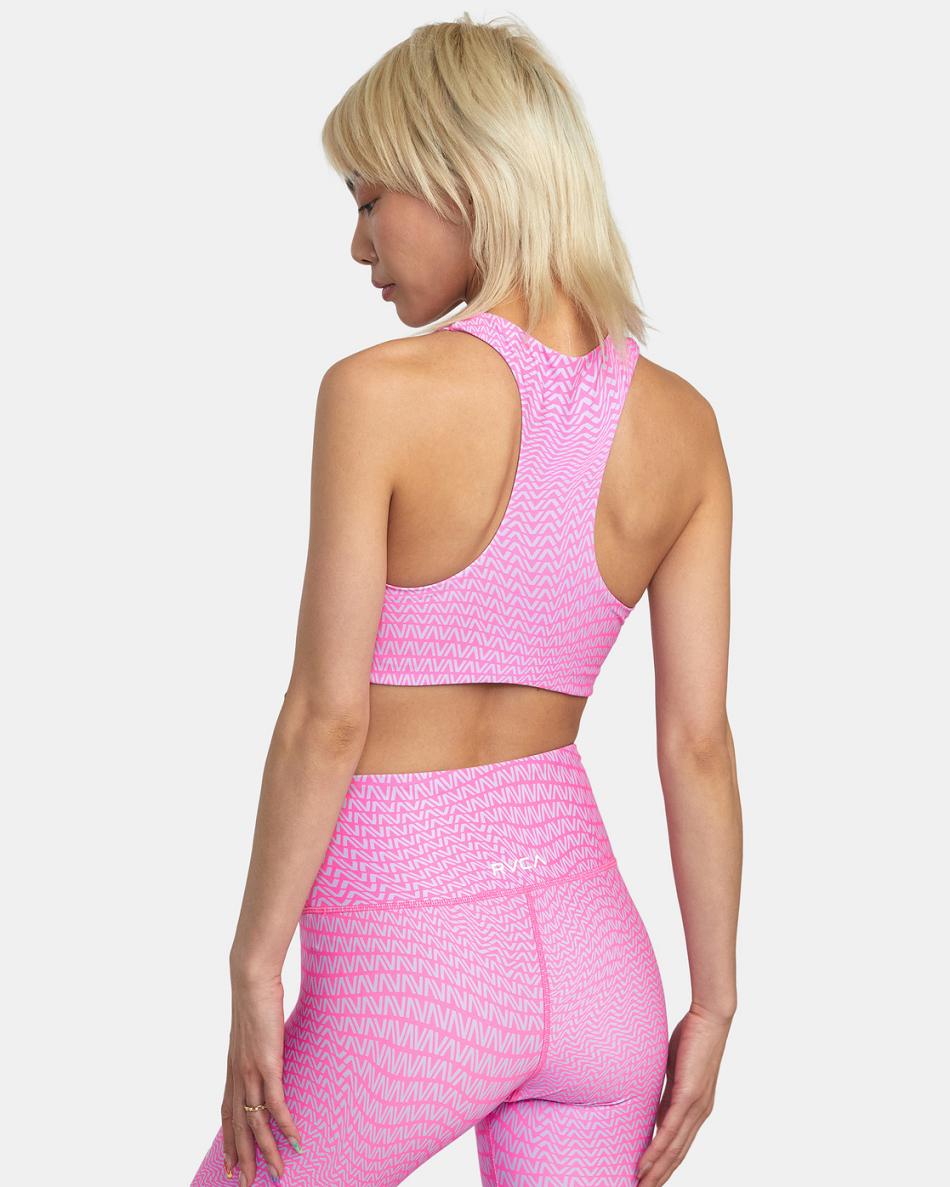 Motif Fluro Rvca VA Essential Mid Support Sports Women's Tanks | GUSEC66693