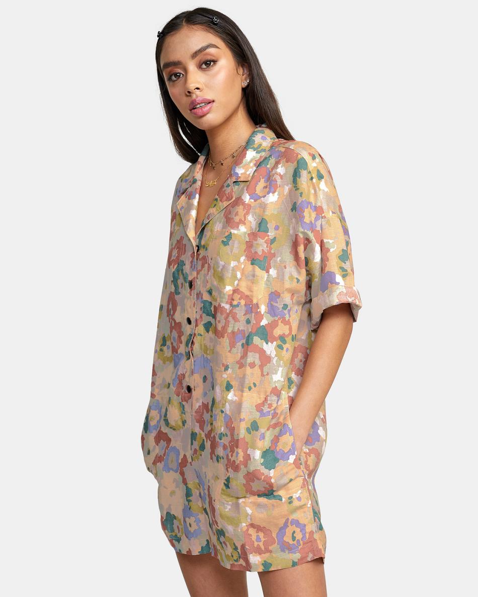 Multi Rvca Blossom Romper Women's Dress | USZPD61465