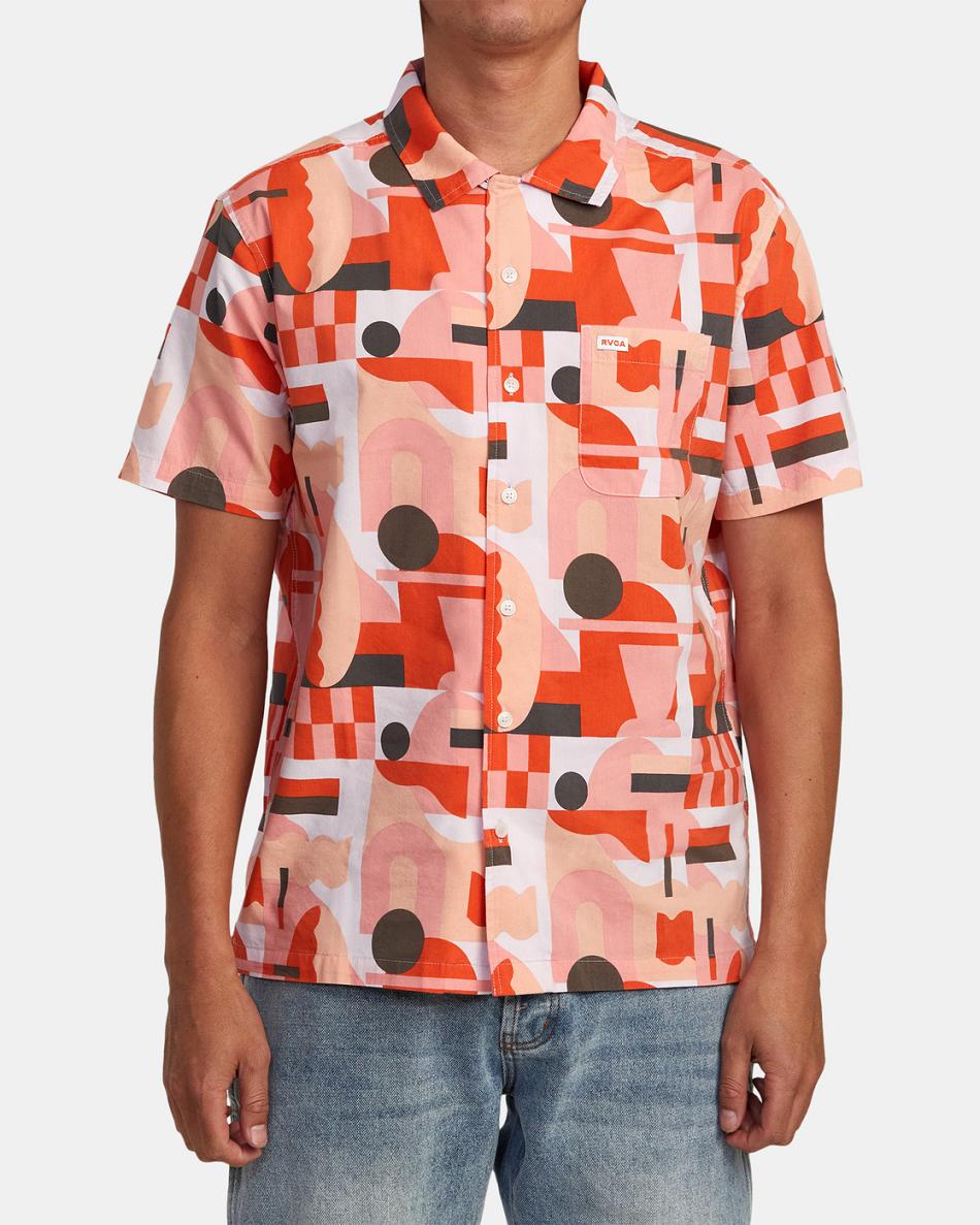 Multi Rvca Jesse Brown Short Sleeve Men's T shirt | SUSNY79680