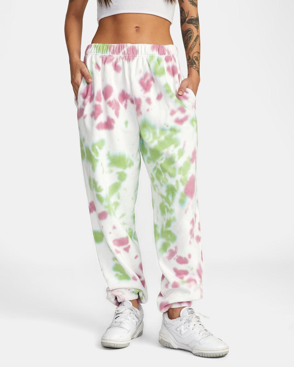 Multi Rvca Little RVCA Tie-Dye Sweatpants Women's Loungewear | QUSUV15288