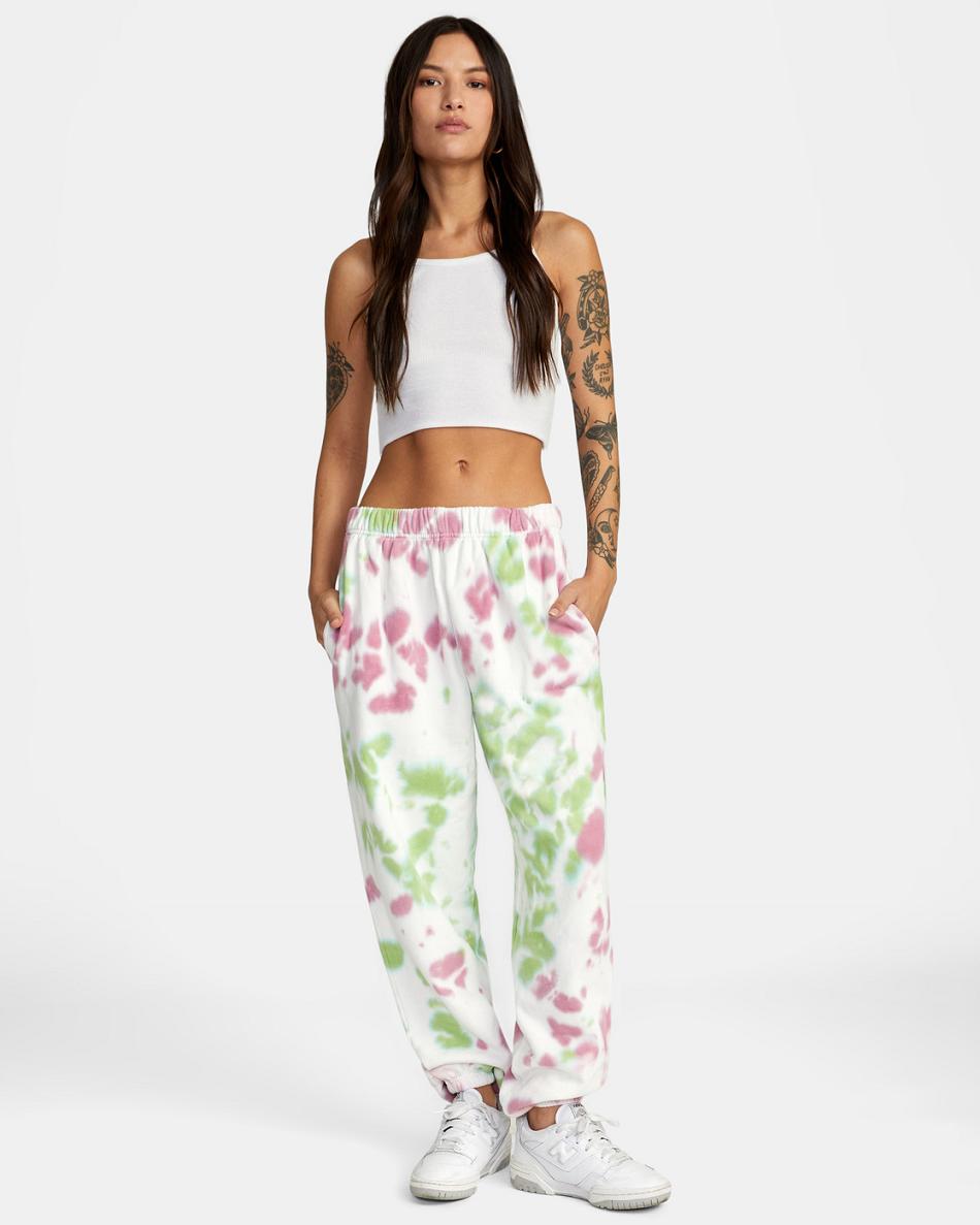 Multi Rvca Little RVCA Tie-Dye Sweatpants Women's Loungewear | QUSUV15288