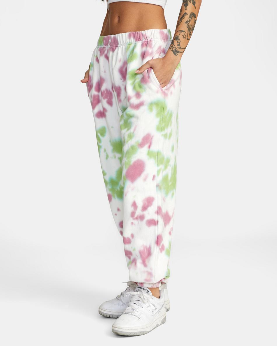 Multi Rvca Little RVCA Tie-Dye Sweatpants Women's Loungewear | QUSUV15288