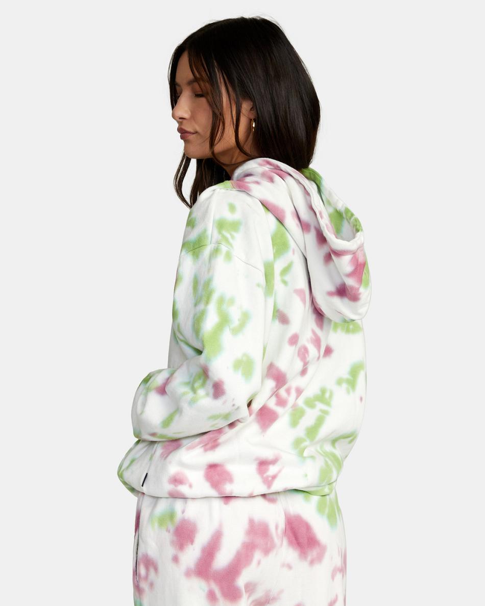 Multi Rvca Little Tie-Dye Women's Hoodie | USXBR49068