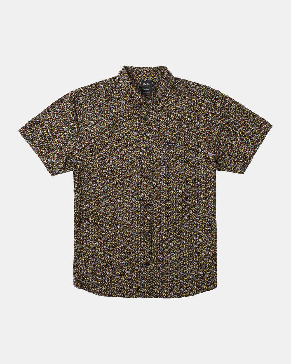 Multi Rvca Micro Garden Short Sleeve Men\'s T shirt | USCVG26386