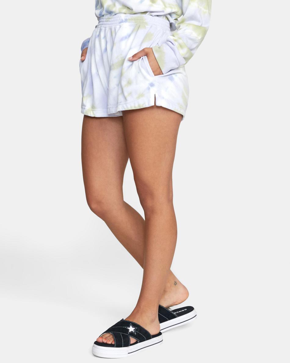 Multi Rvca No Doubt Cozy Sawyer Tie-Dye Shorts Women's Loungewear | USZPD24377