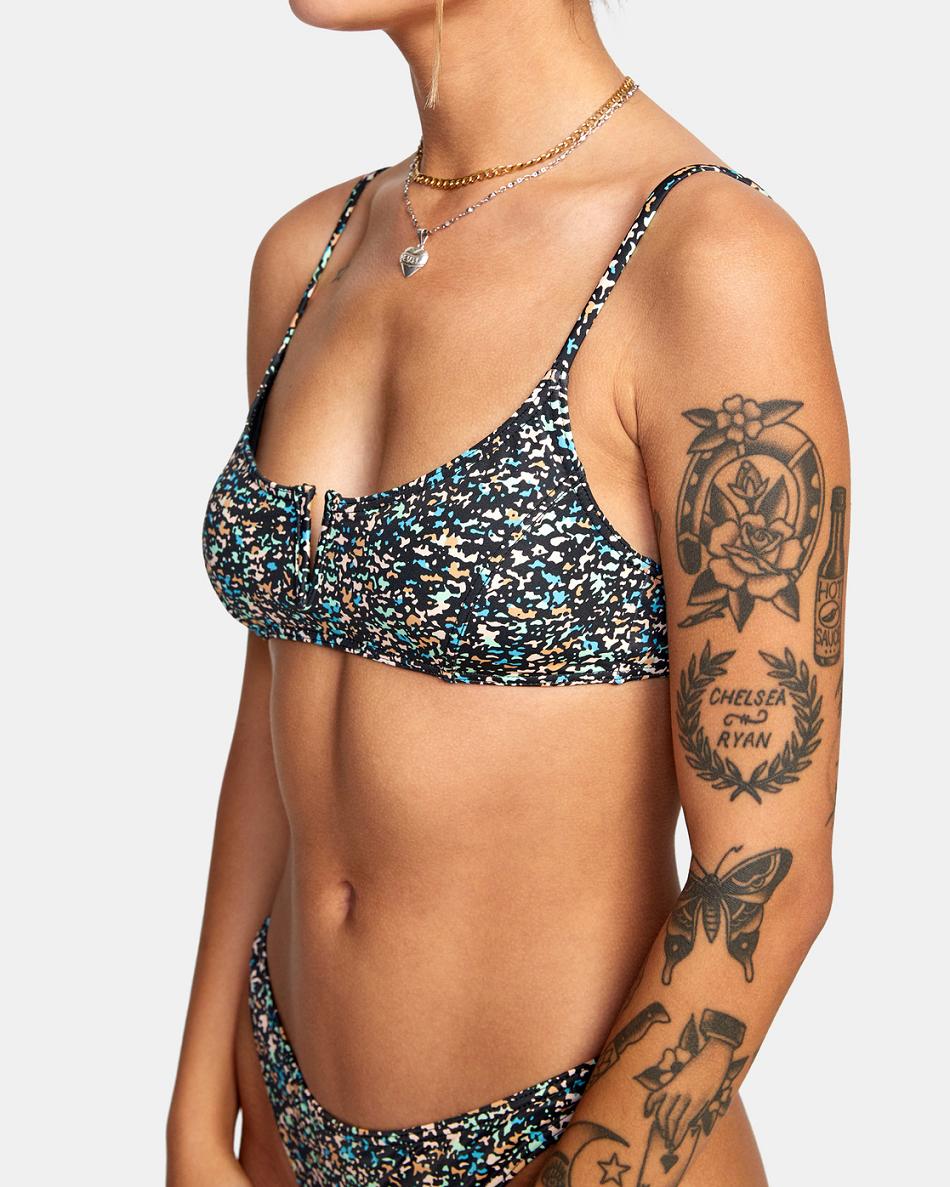 Multi Rvca No Matter V-Wire Women's Bikini Tops | USEGJ87151