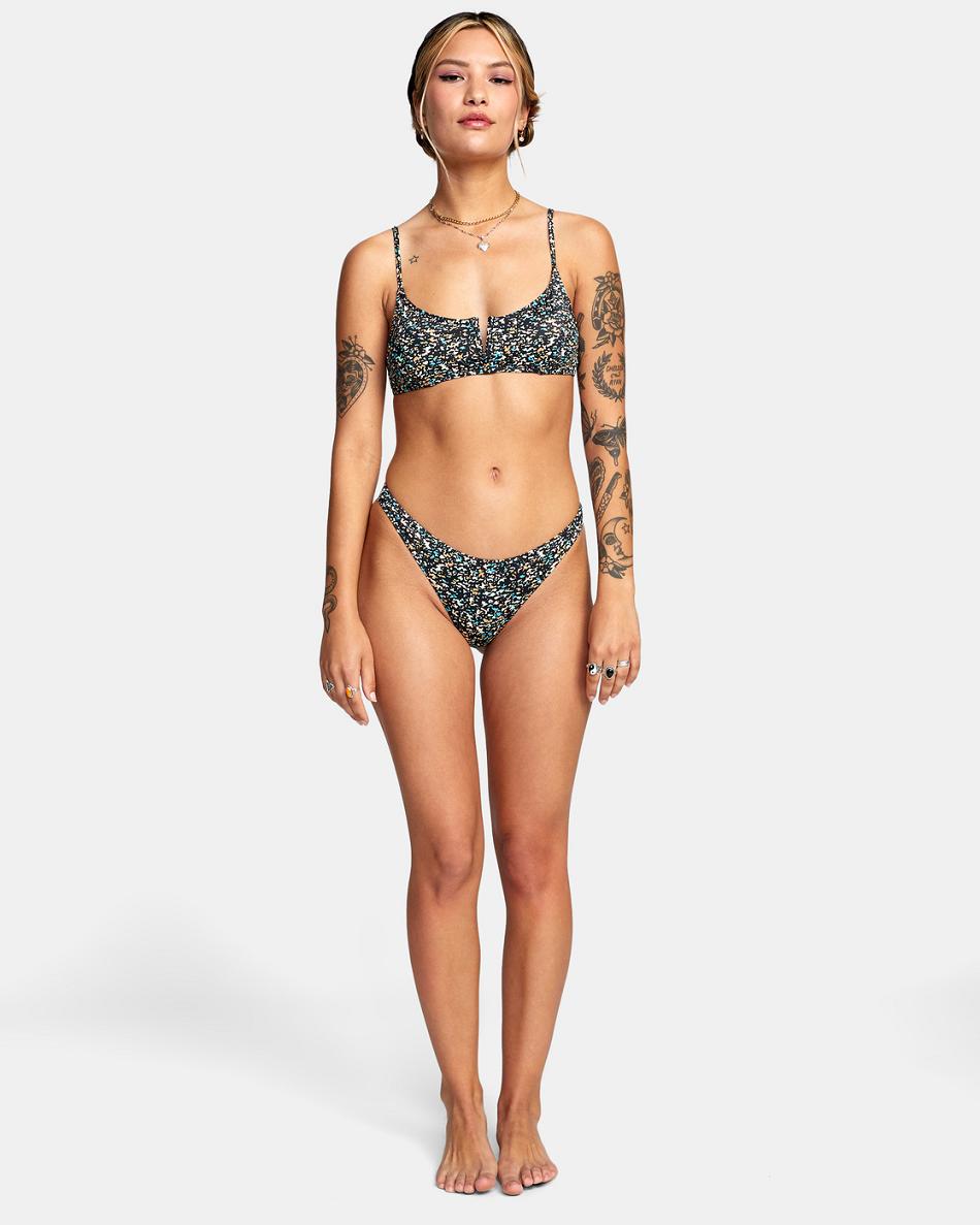 Multi Rvca No Matter V-Wire Women's Bikini Tops | USEGJ87151