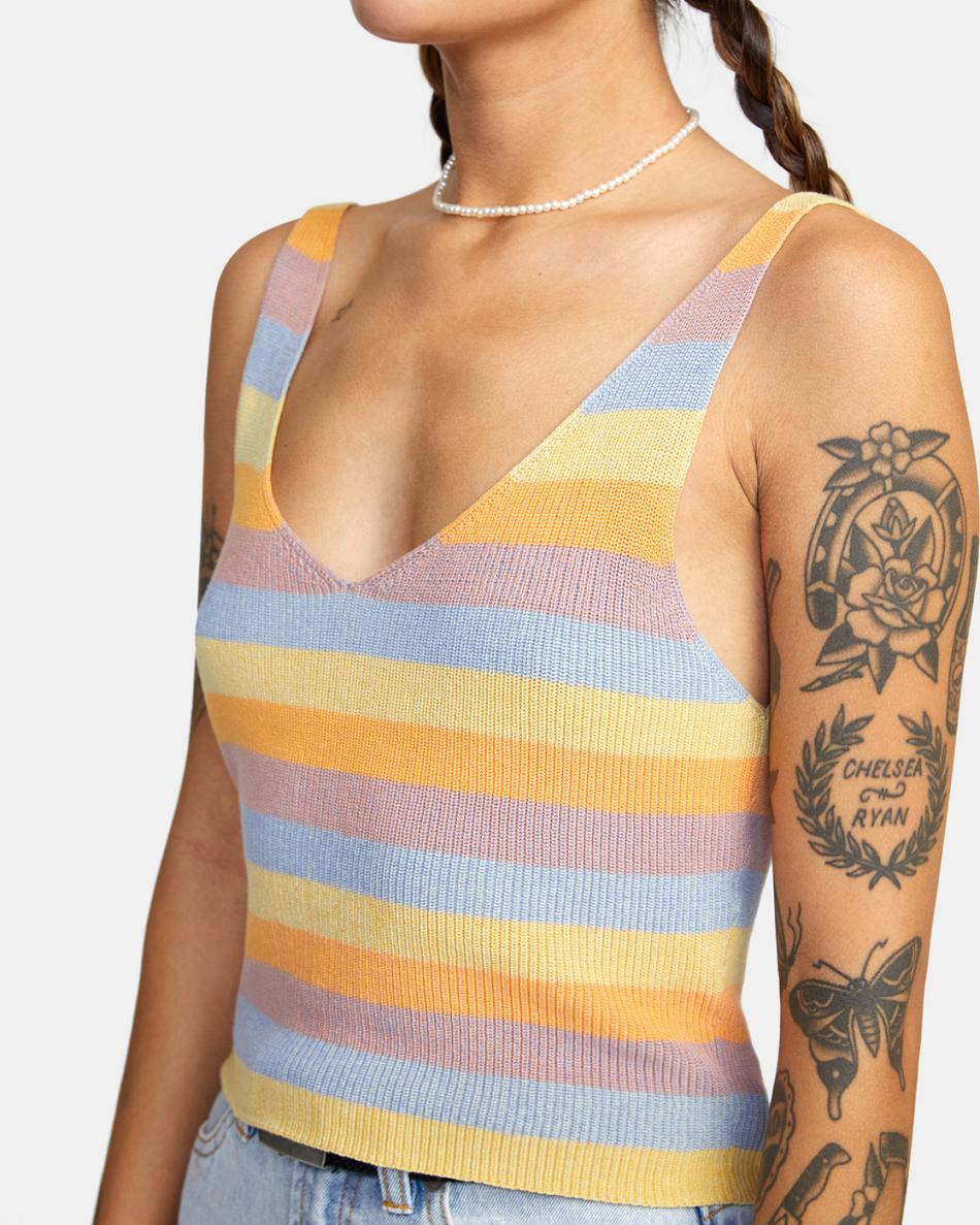 Multi Rvca Rainshadow Tank Top Women's Sweaters | FUSUI99416