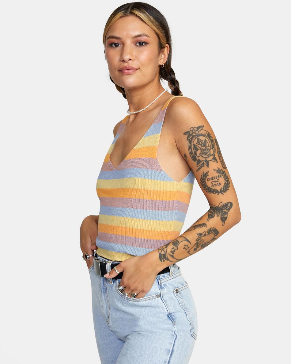 Multi Rvca Rainshadow Tank Top Women's Sweaters | FUSUI99416