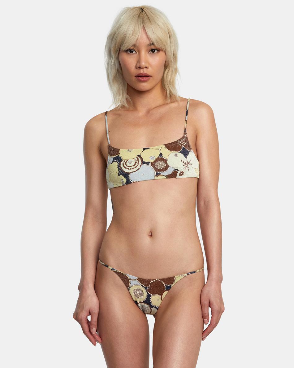 Multi Rvca Retro Rowe Skimpy Women's Bikini Bottoms | YUSGT80774