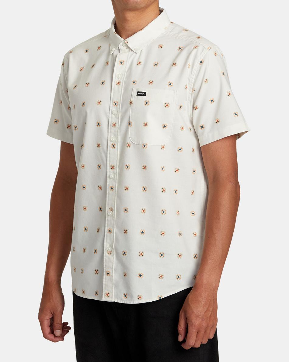 Natural Rvca Do Print Short Sleeve Men's T shirt | USJKU12907
