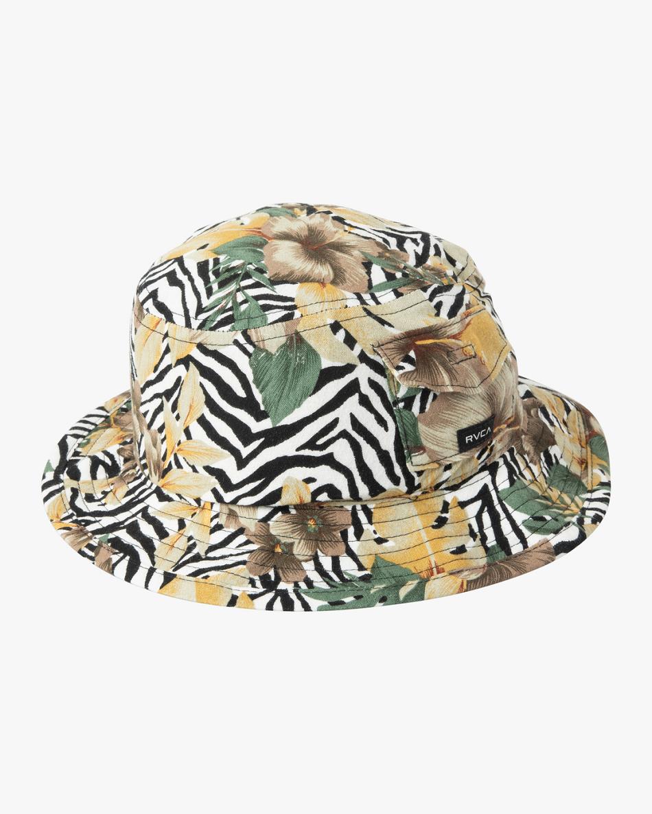 Natural Rvca Seasons Bucket Men's Hats | USQCS72237