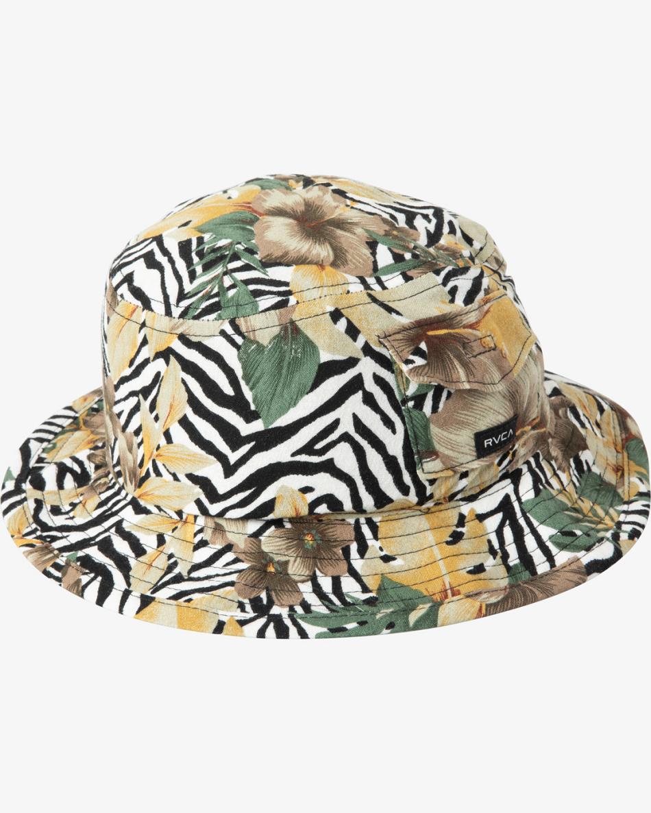 Natural Rvca Seasons Bucket Men's Hats | USQCS72237