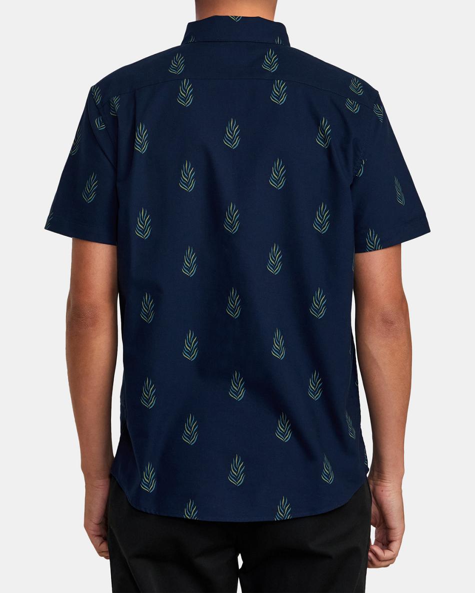 Navy Marine Rvca Do Print Short Sleeve Men's T shirt | USQAV44746