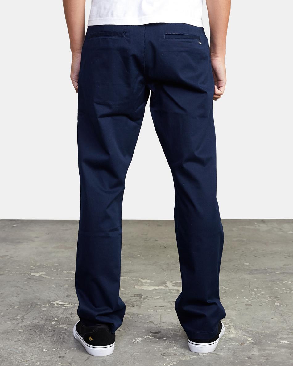 Navy Marine Rvca The Week-end Stretch Men's Pants | USNZX55264
