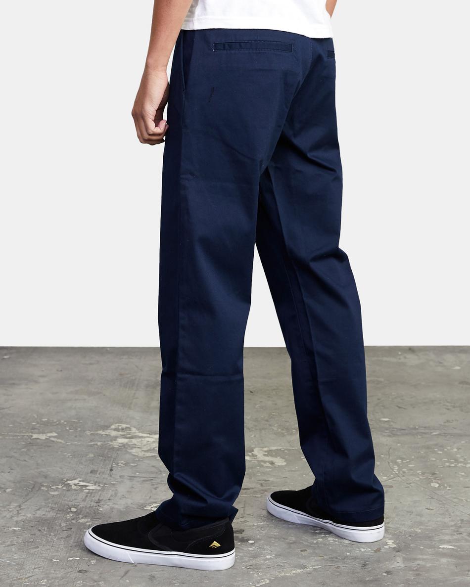 Navy Marine Rvca The Week-end Stretch Men's Pants | USNZX55264
