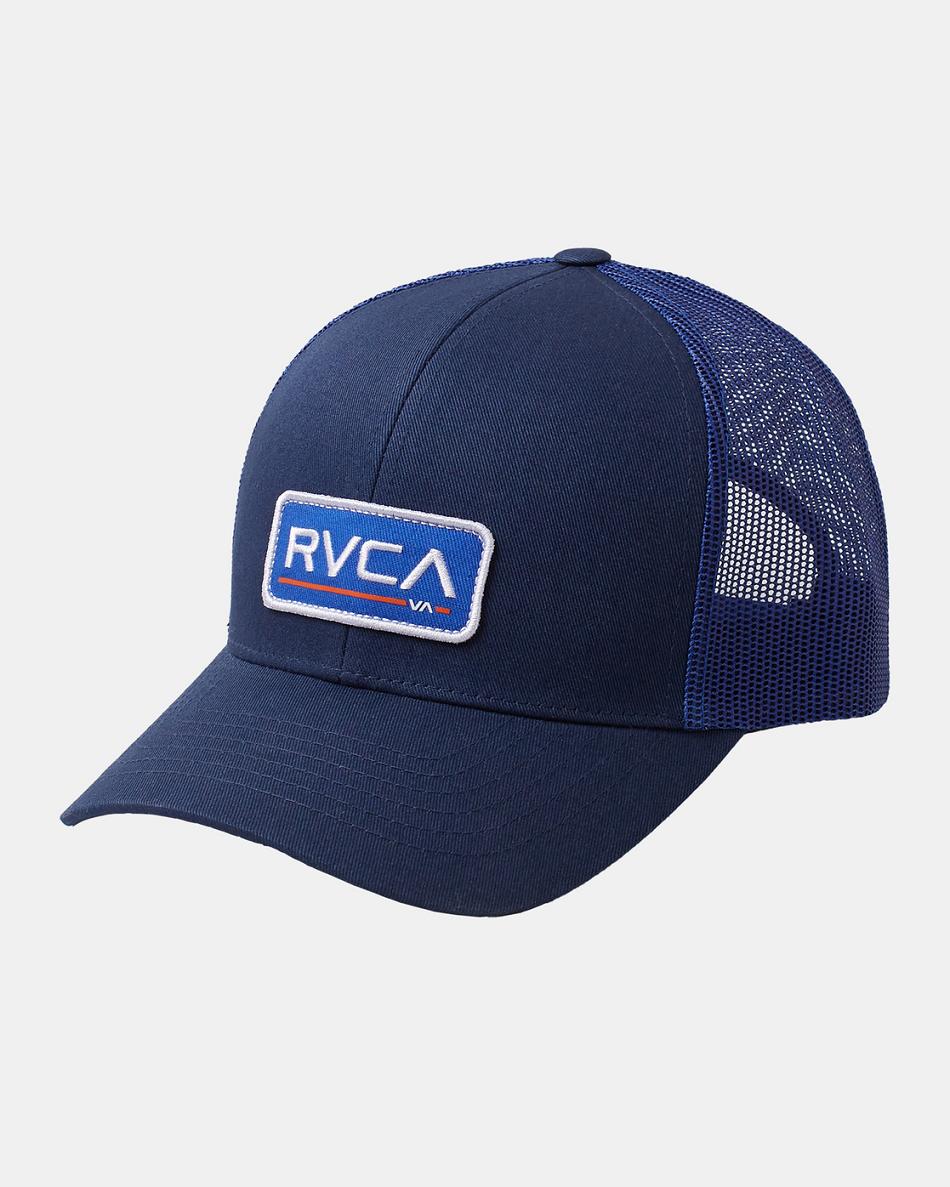 Navy Moss Rvca Ticket Trucker III Boys\' Hats | USJBT88256