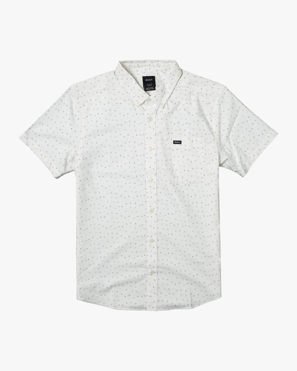 New White Rvca Do Print Short Sleeve Boys\' Shirts | EUSHC48461