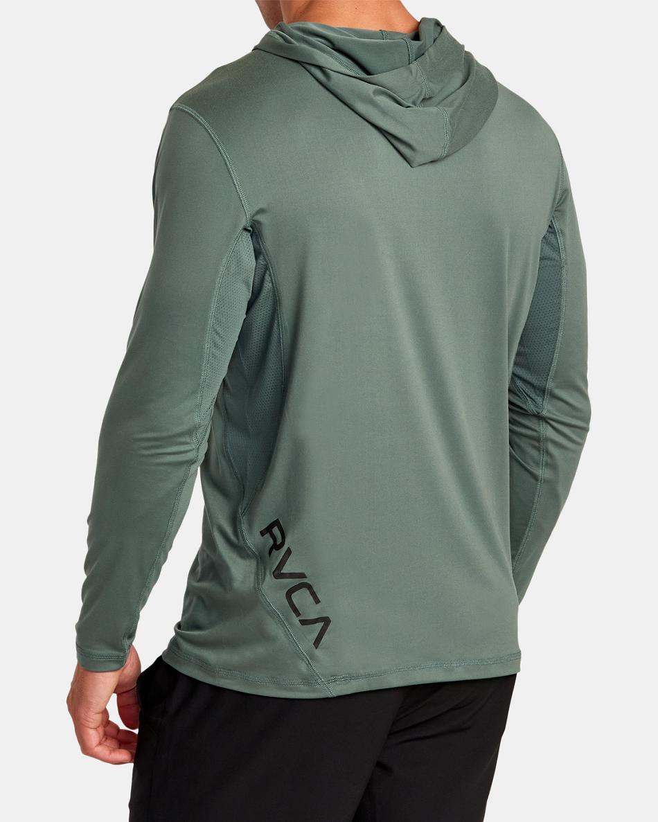 Old Sage Rvca Sport Vent Technical Hooded Men's Hoodie | GUSUC98237