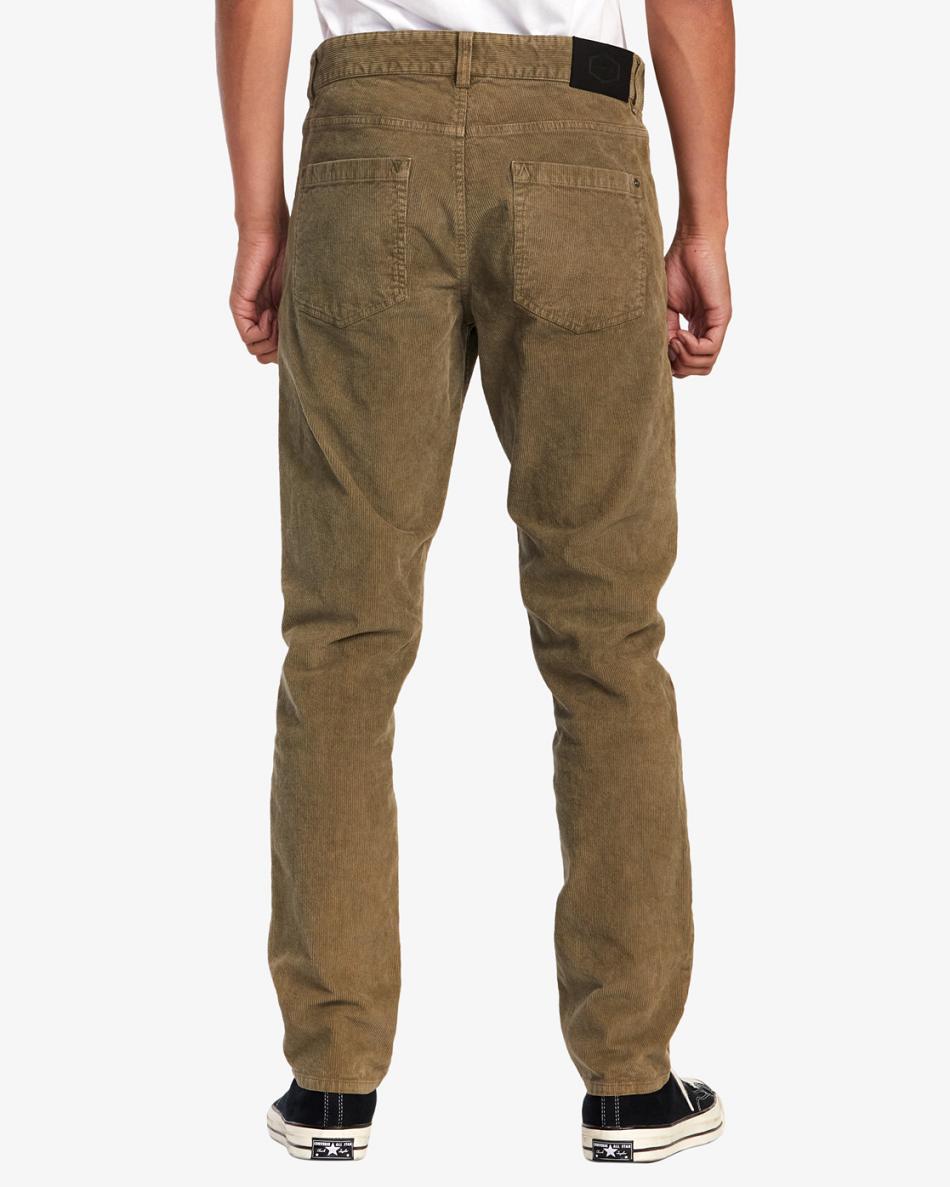 Olive Rvca Daggers Pigment Corduroy Men's Pants | LUSSX49473