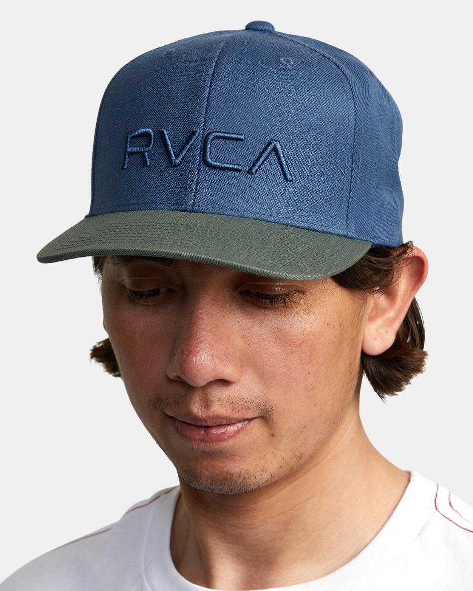 Olive Rvca Twill Snapback II Men's Hats | USQCS18886