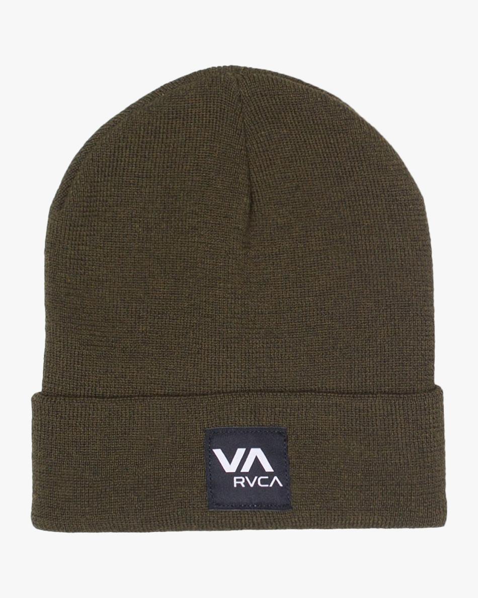 Olive Rvca VA Coolmax Knit Men\'s Hats | YUSGT97436