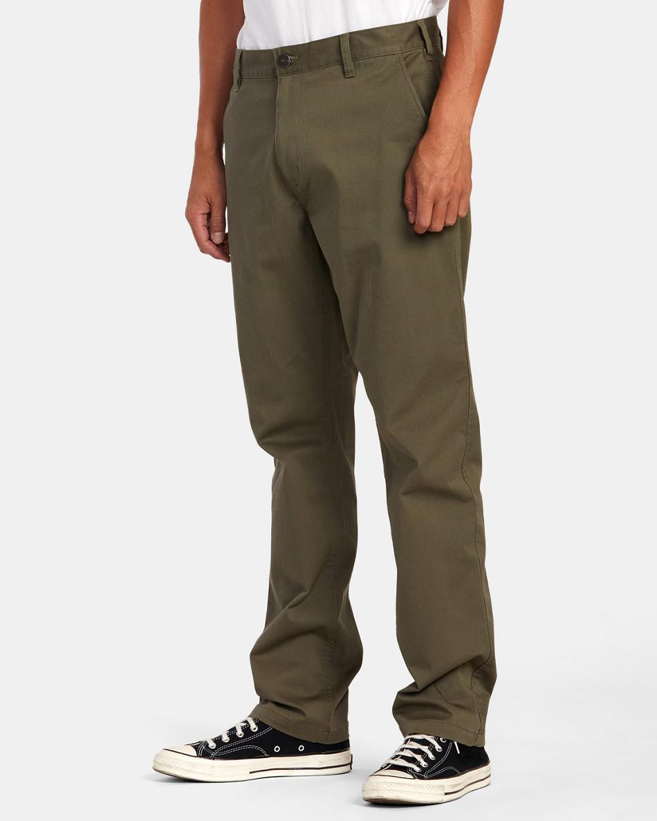 Olive Rvca Weekend Stretch Chino Men's Pants | USCIF69043