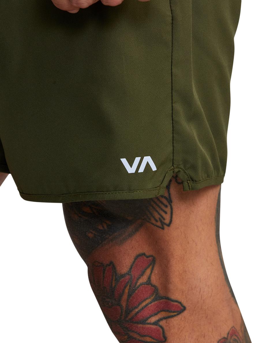 Olive Rvca YOGGER IV ATHLETIC 17 Men's Shorts | USICD97960