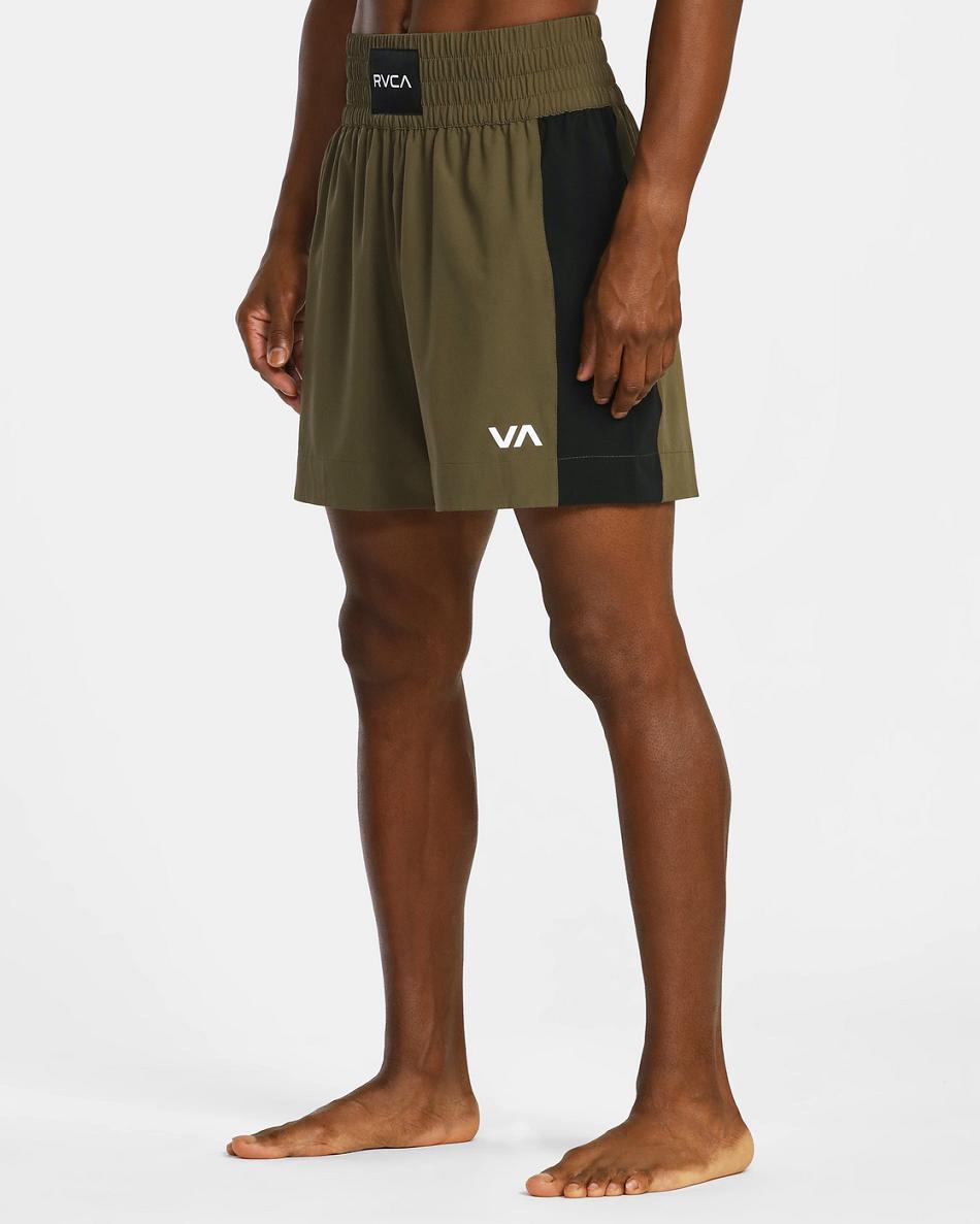Olive Rvca Yogger Elastic Men's Running Shorts | USIIZ67172