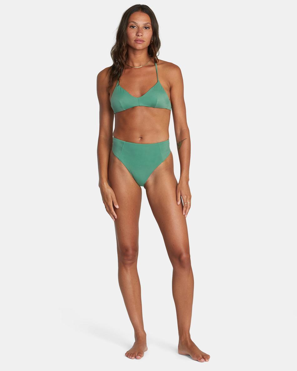 Palm Rvca Solid Crossback Women's Bikini Tops | PUSER55502