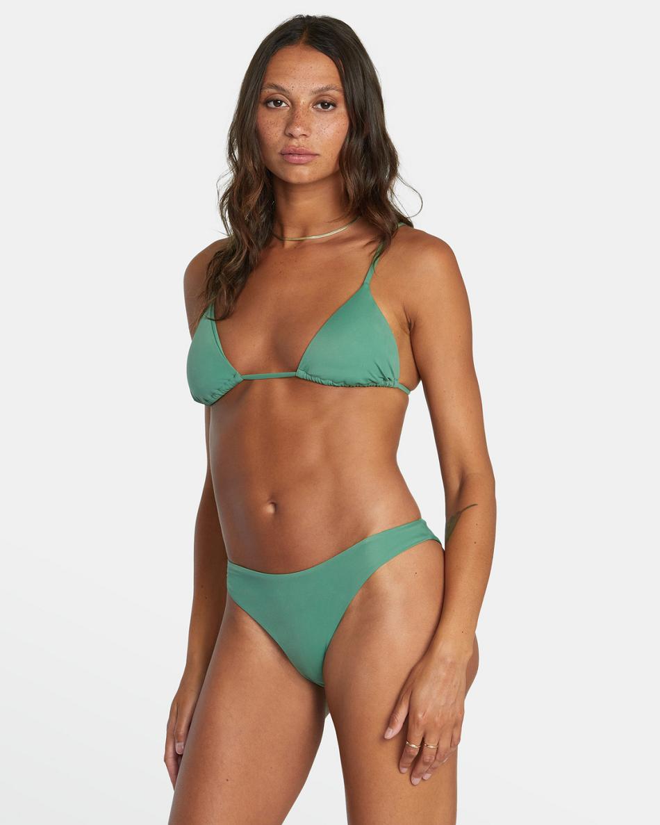 Palm Rvca Solid Slide Triangle Women's Bikini Tops | BUSSD35688