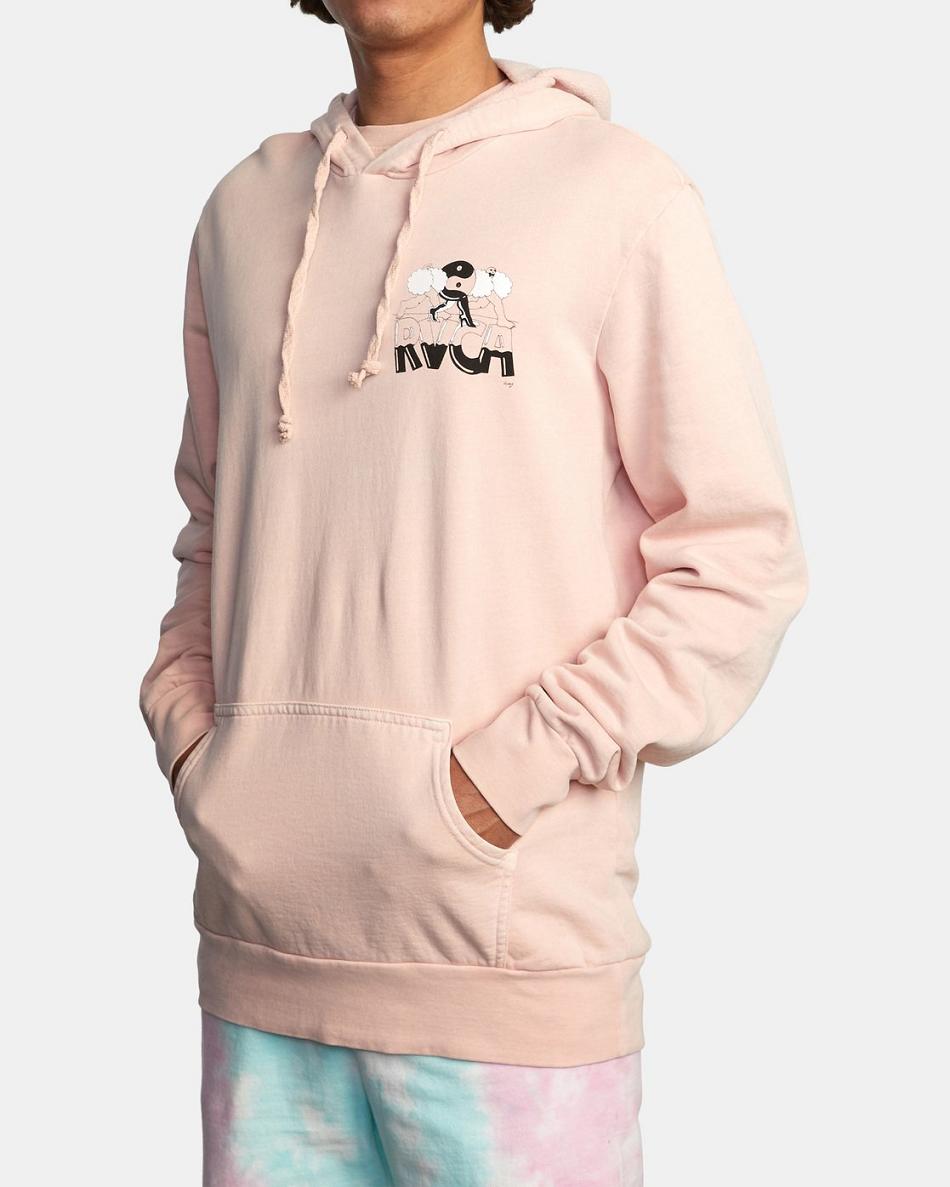 Peach Rvca Jesse Lortz Pullover Men's Hoodie | EUSHC96163