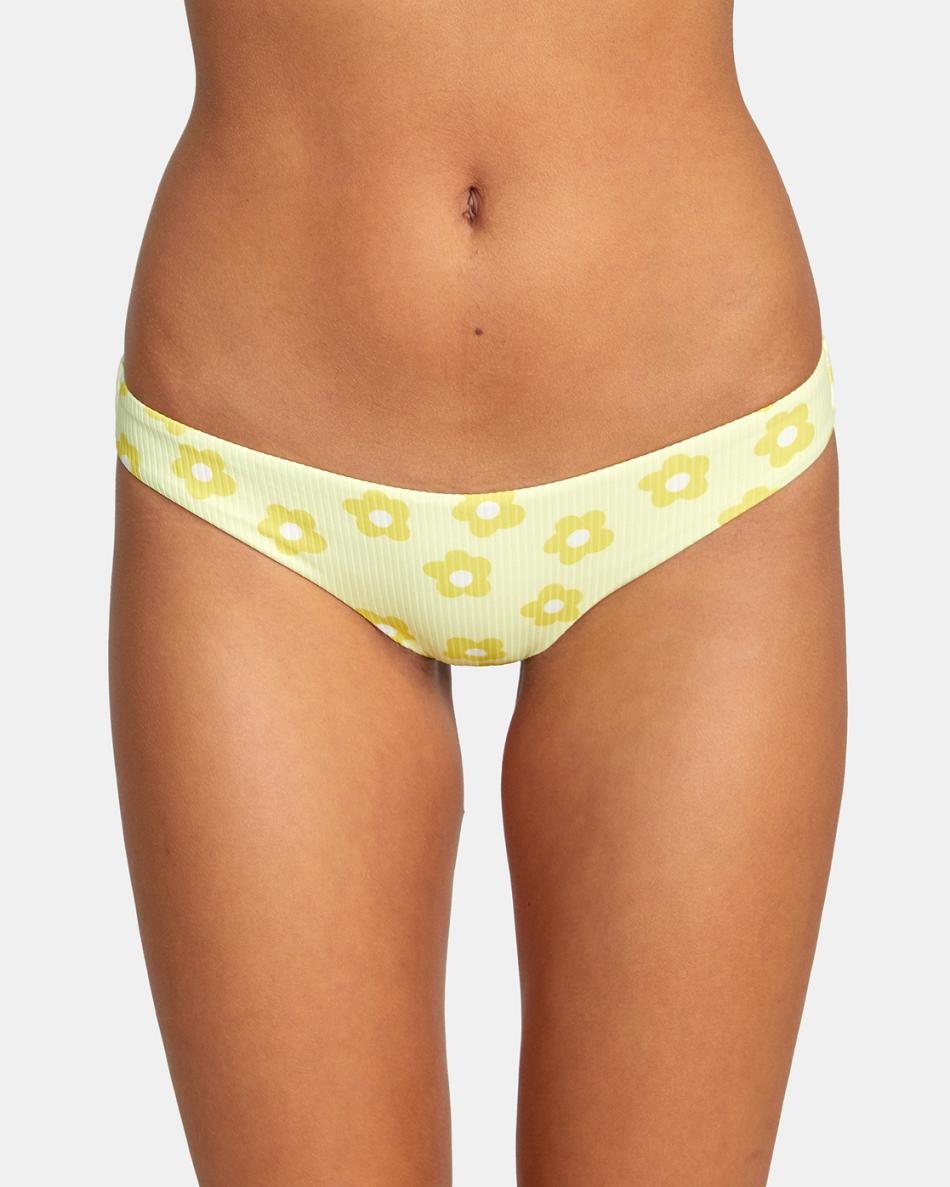 Pineapple Rvca Keen Cheeky Women's Bikini Bottoms | USNZX74179