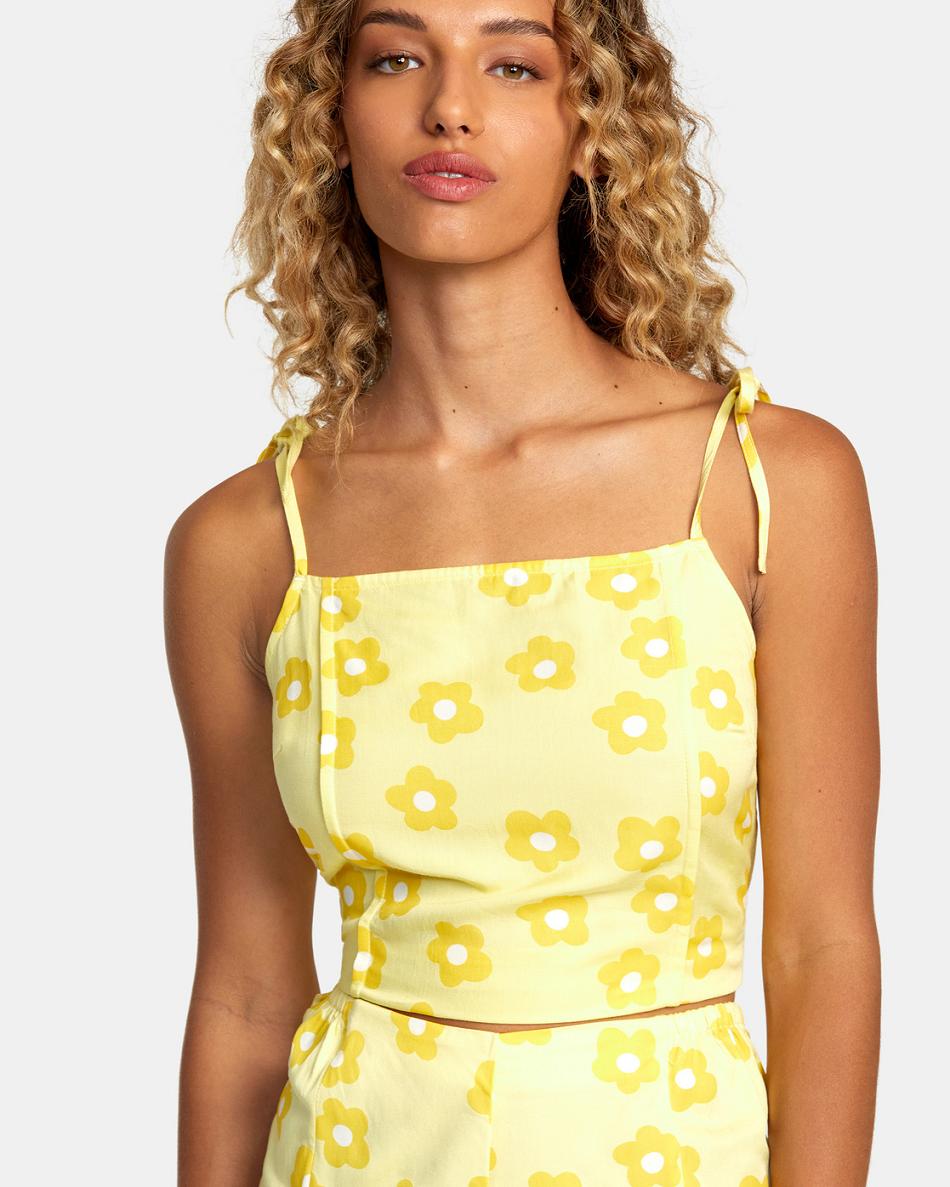 Pineapple Rvca Nicky Cami Women's Tanks | USEGJ42583